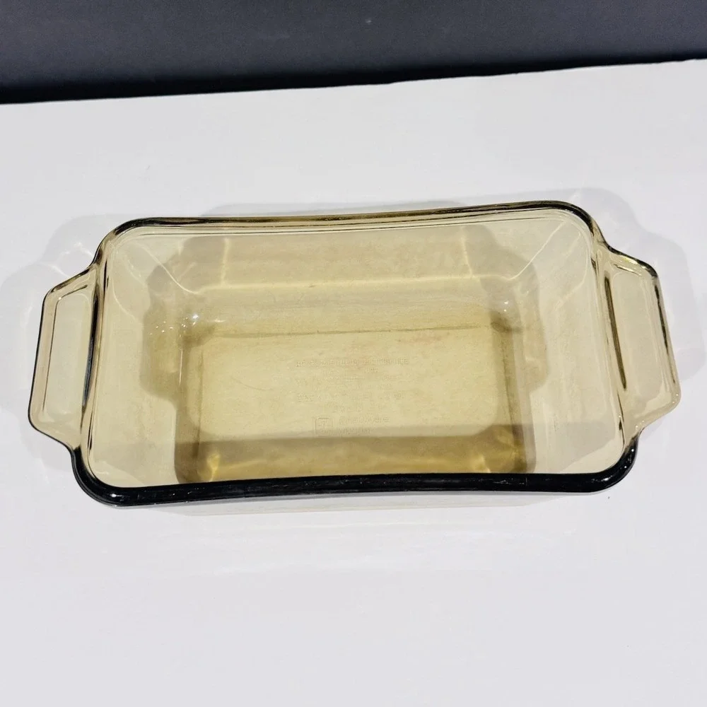 Vintage Anchor Hocking Ovenware Loaf Dish Brown Amber Glass‎ 1.5qt